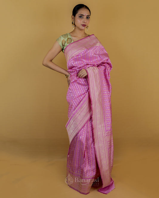 Pink Sona Rupa Katan Banarasi Silk Saree