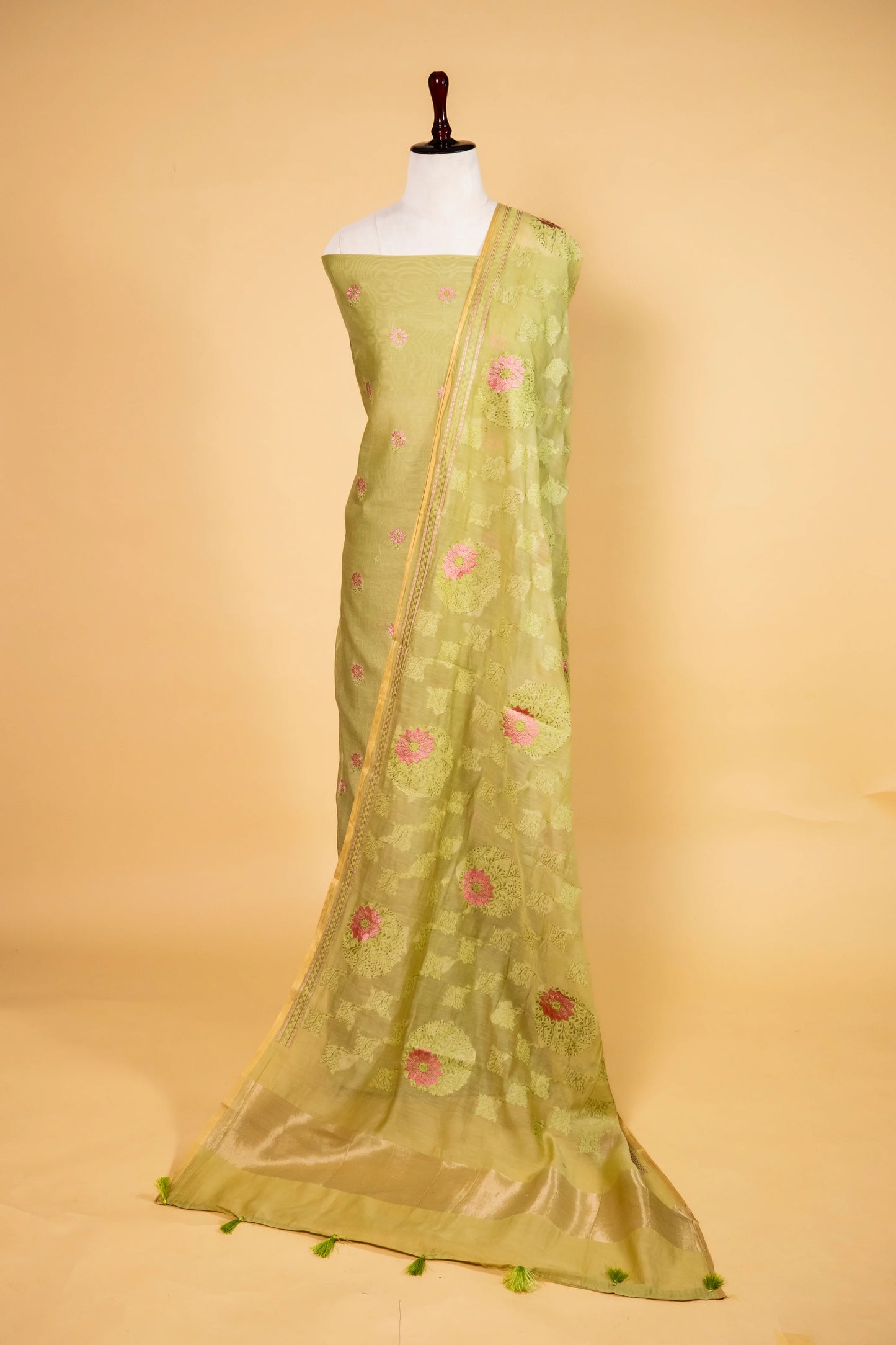 Liril Green Embroidered Mul Cotton Suit