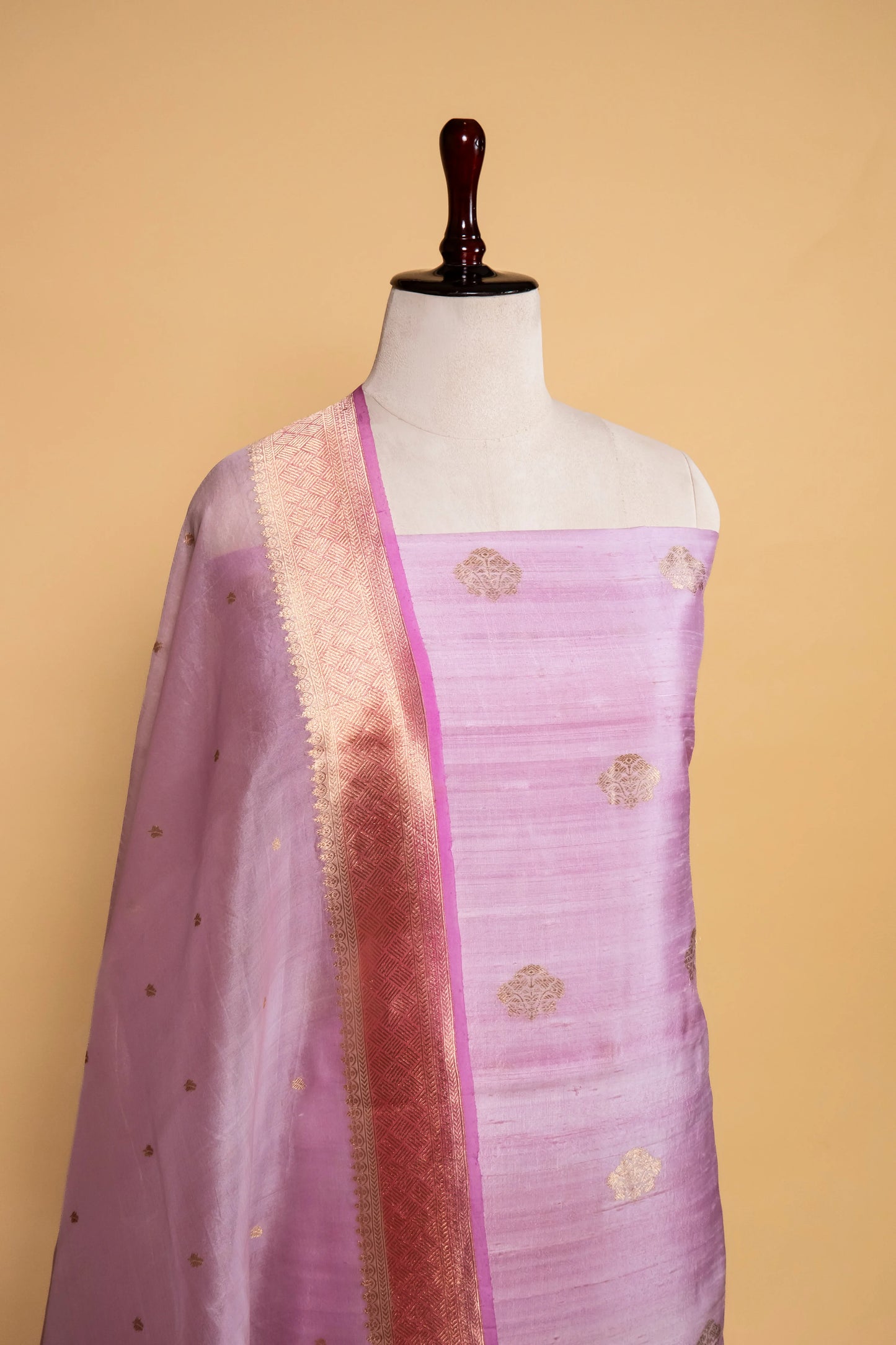 Lavender Handwoven Raw Silk Suit