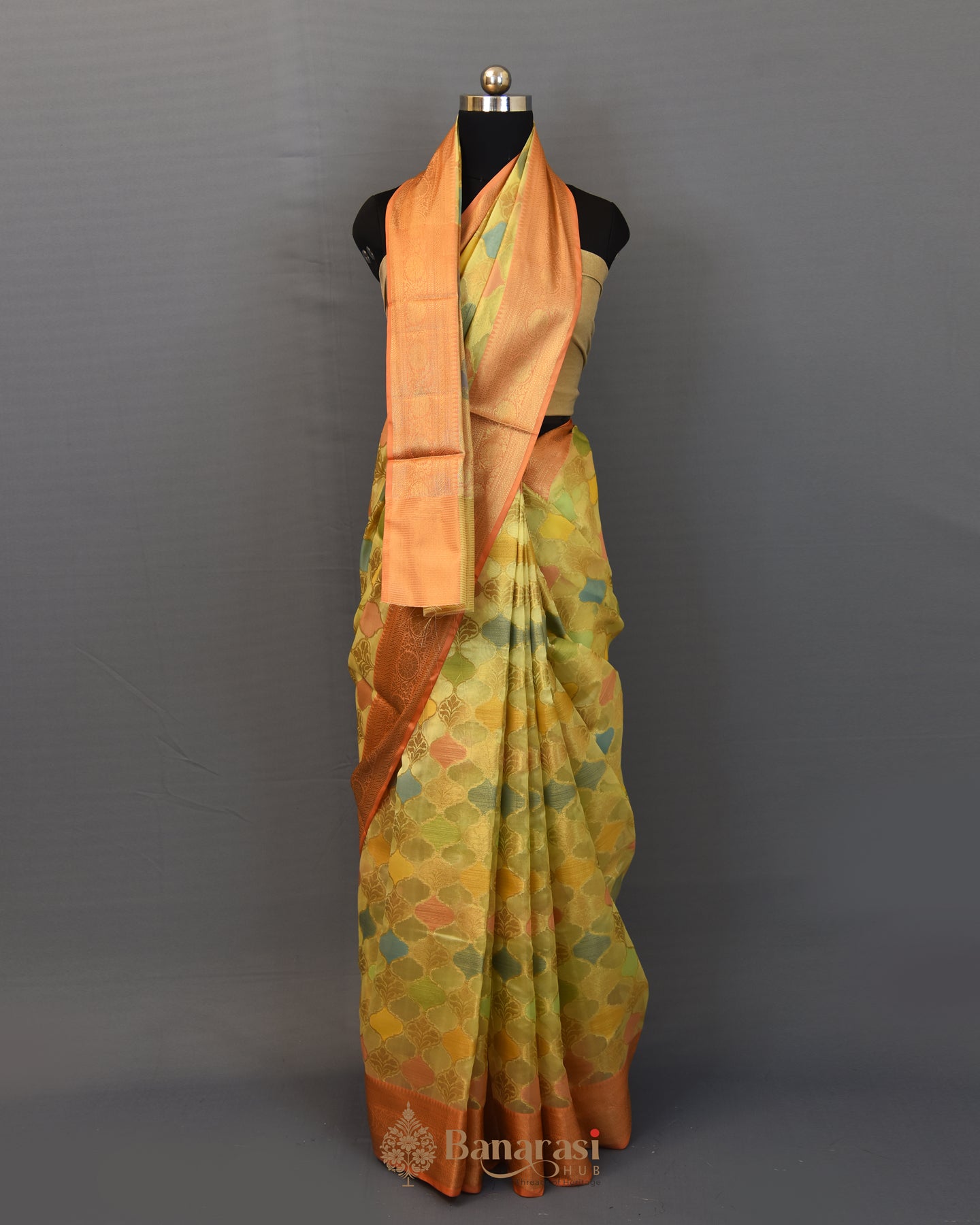 Beige Rangkat Woven Fancy Banarasi Saree