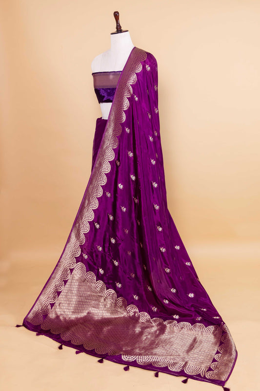 Purple Sona Rupa Fancy Silk Saree