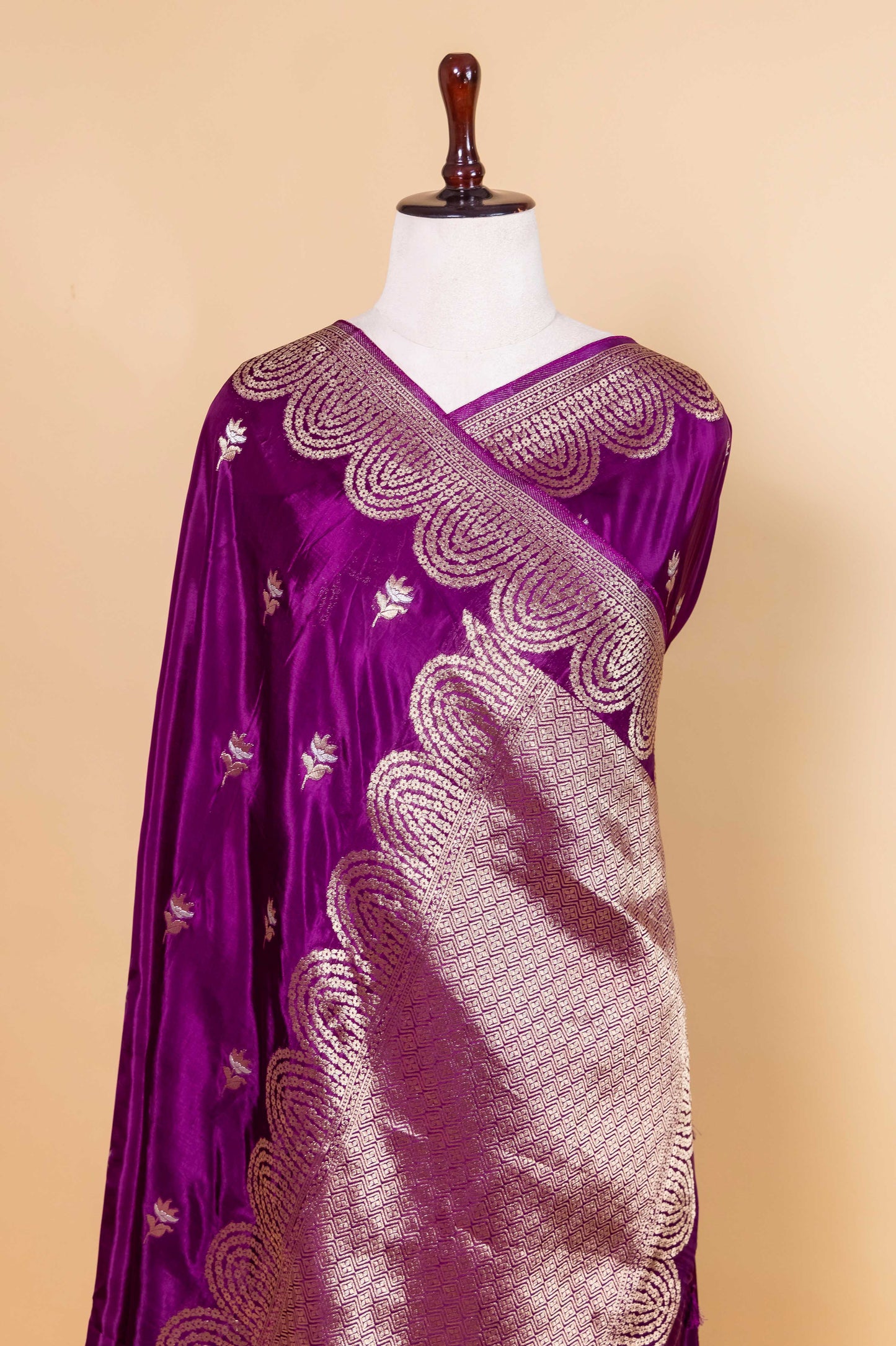 Purple Sona Rupa Fancy Silk Saree