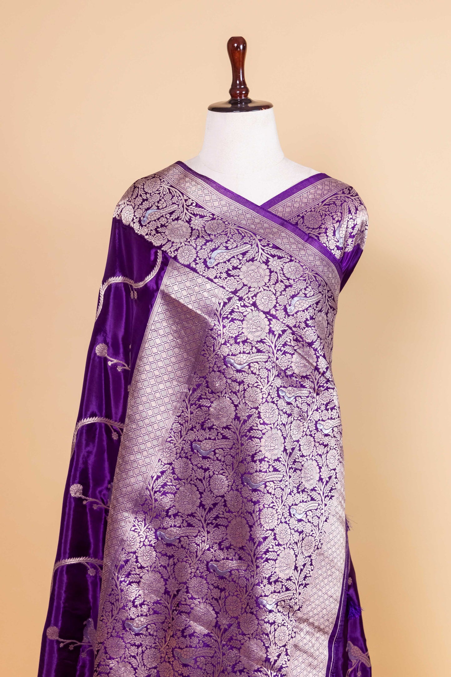 Dark Purple Sona Rupa Fancy Silk Saree