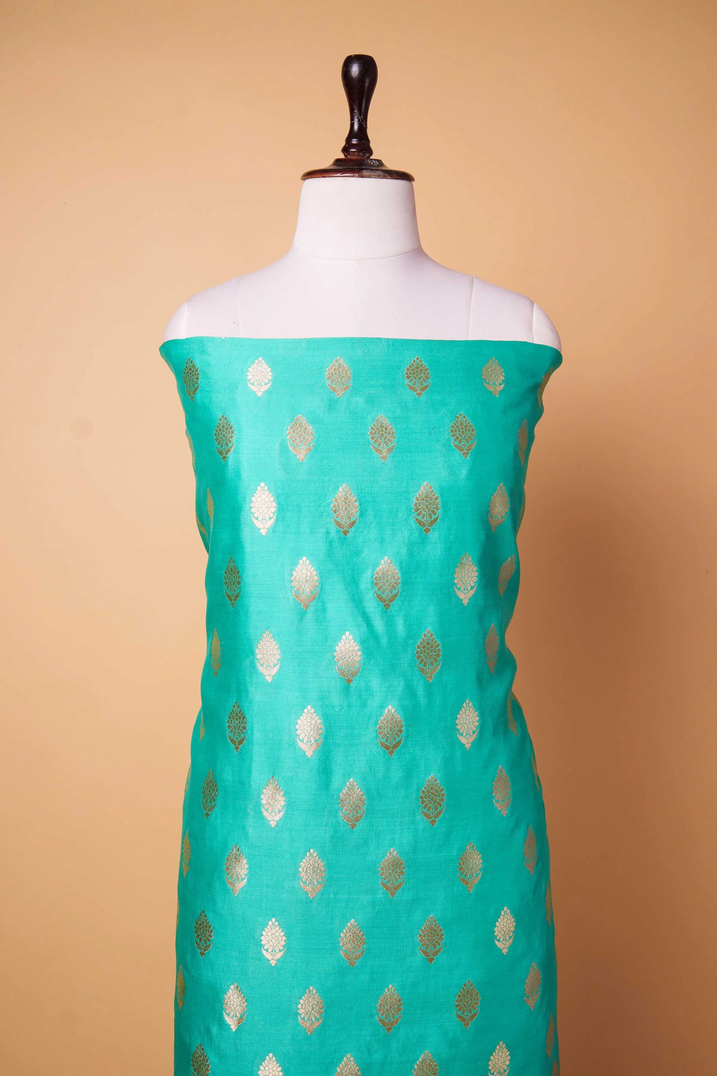 Sea Green Handwoven Chiniya Silk Suit Set