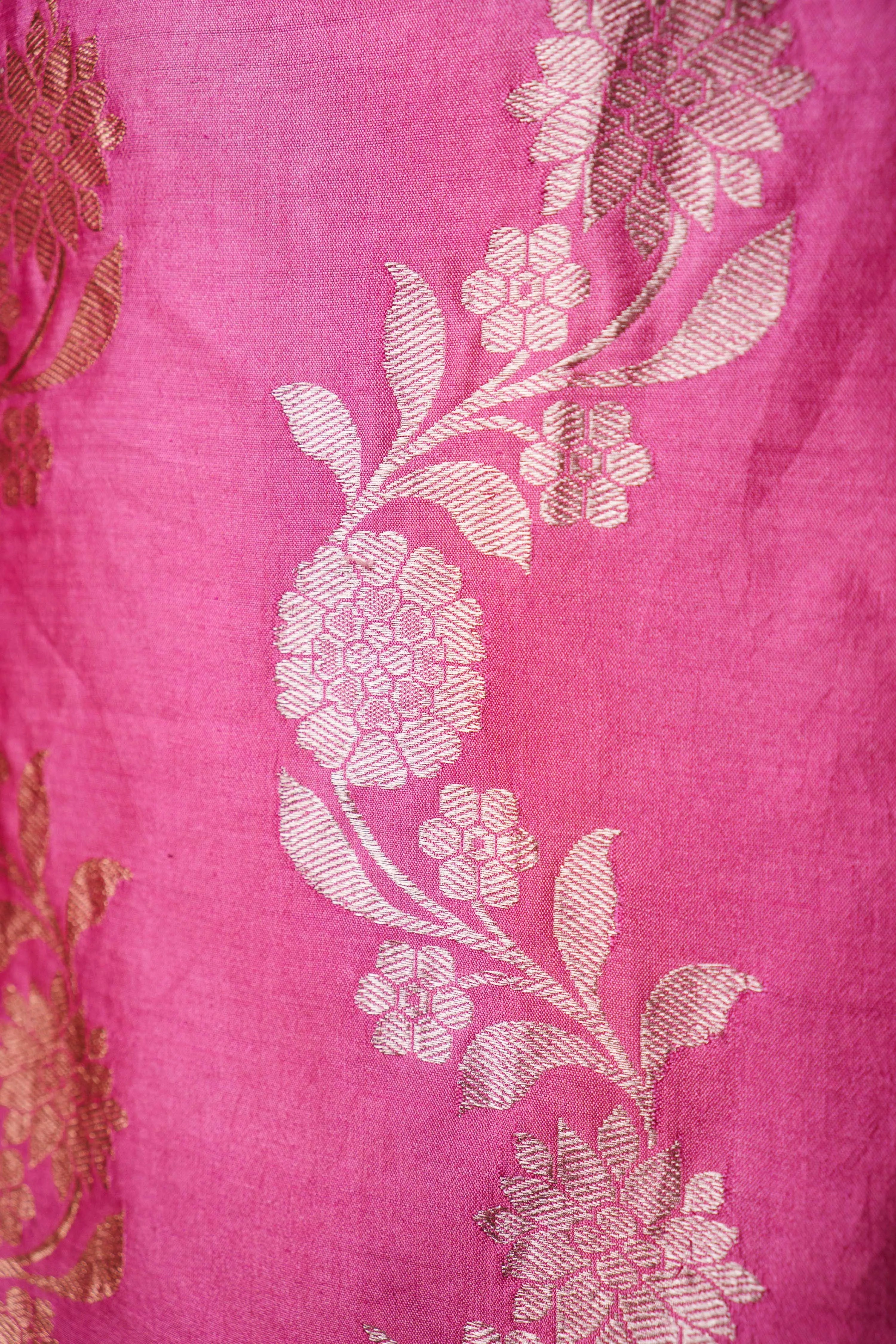 Dusty Rose Puna Silk Weaving Co-ord Set