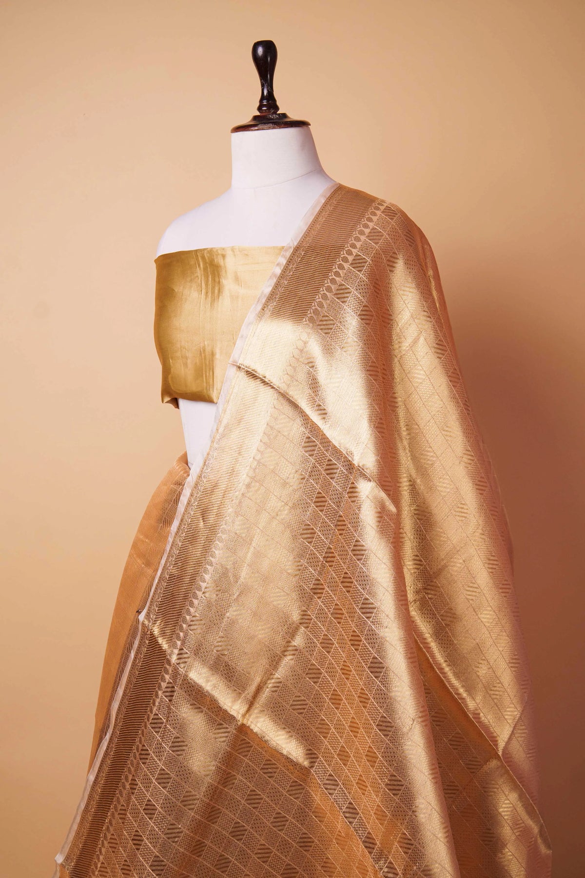 Golden Tissue Weaving Pure Silk Saree