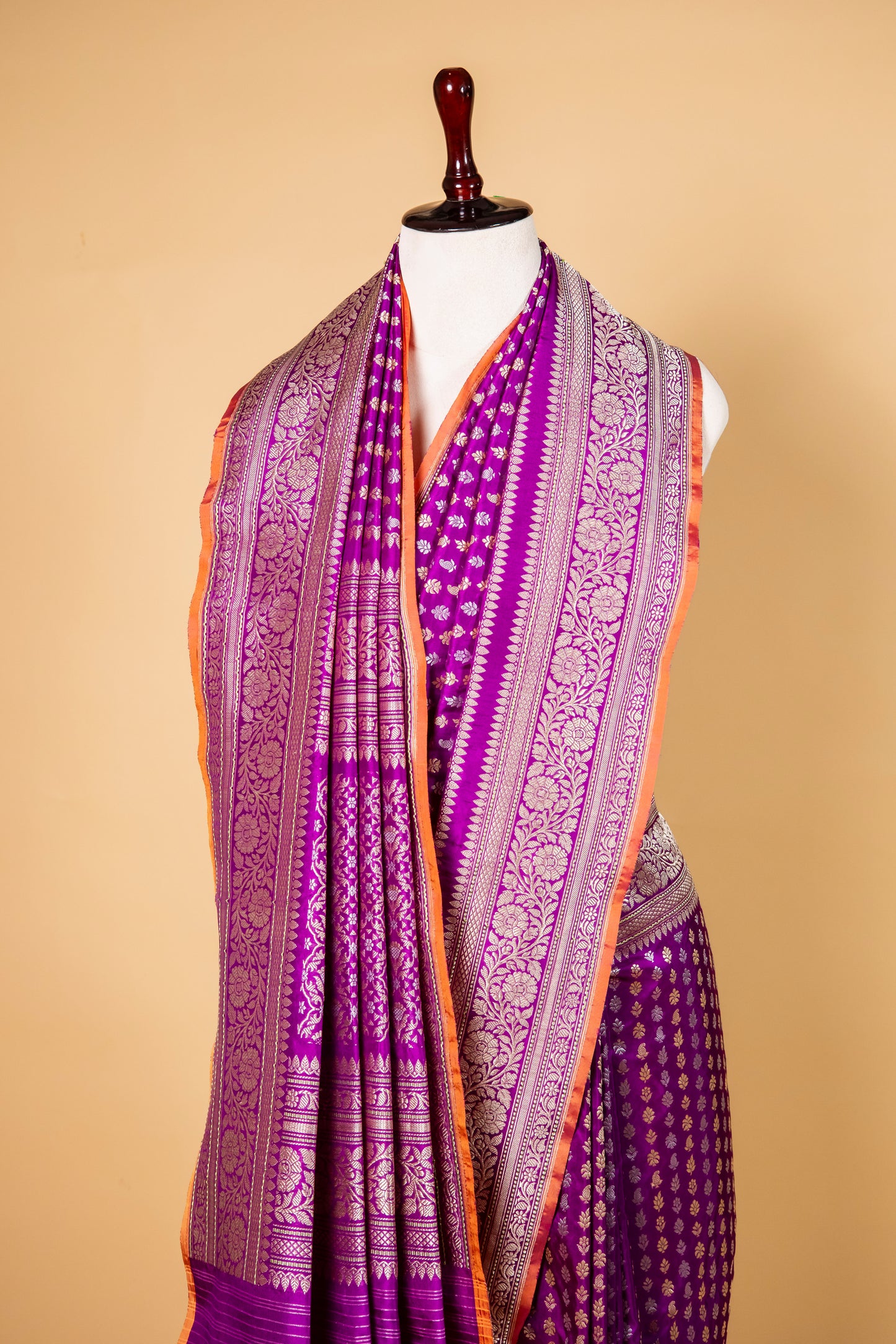 Purple Sona Rupa Katan Banarasi Silk Saree