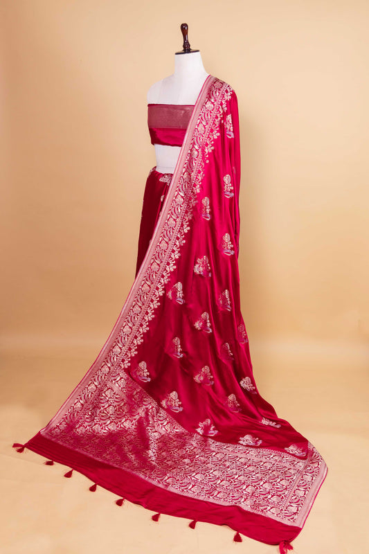 Rani Sona Rupa Weaving Satin Silk Saree