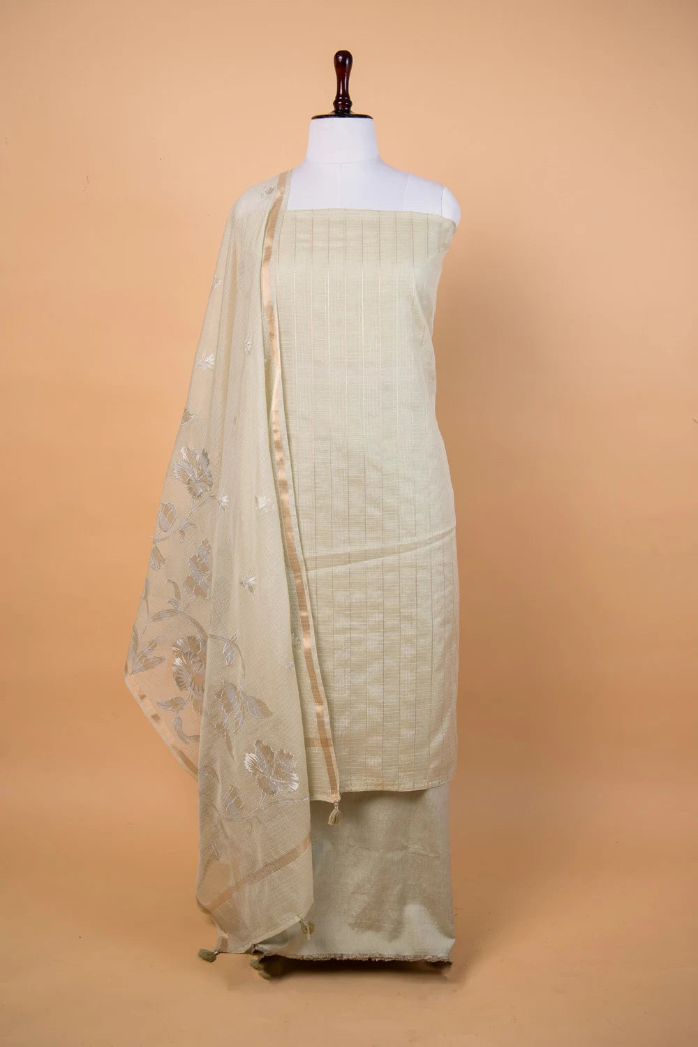Pista Green Cotton Kota Suit