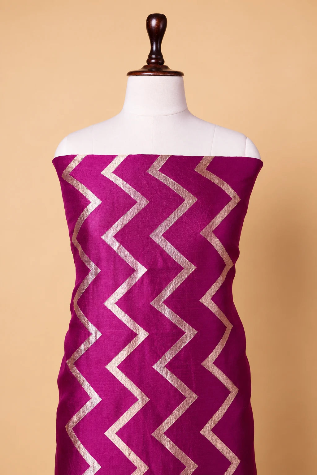 Magenta Puna Silk Weaving Co-ord Set