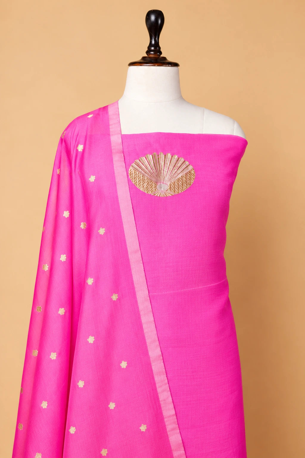 Peach and Pink Shaded Organza Suit