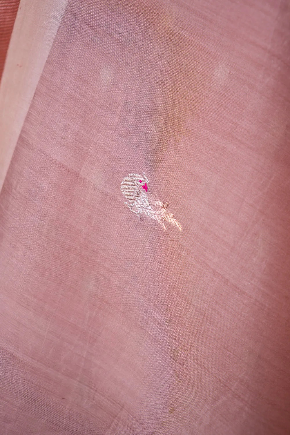 Peach Sona Rupa Weaving Puna Silk Suit