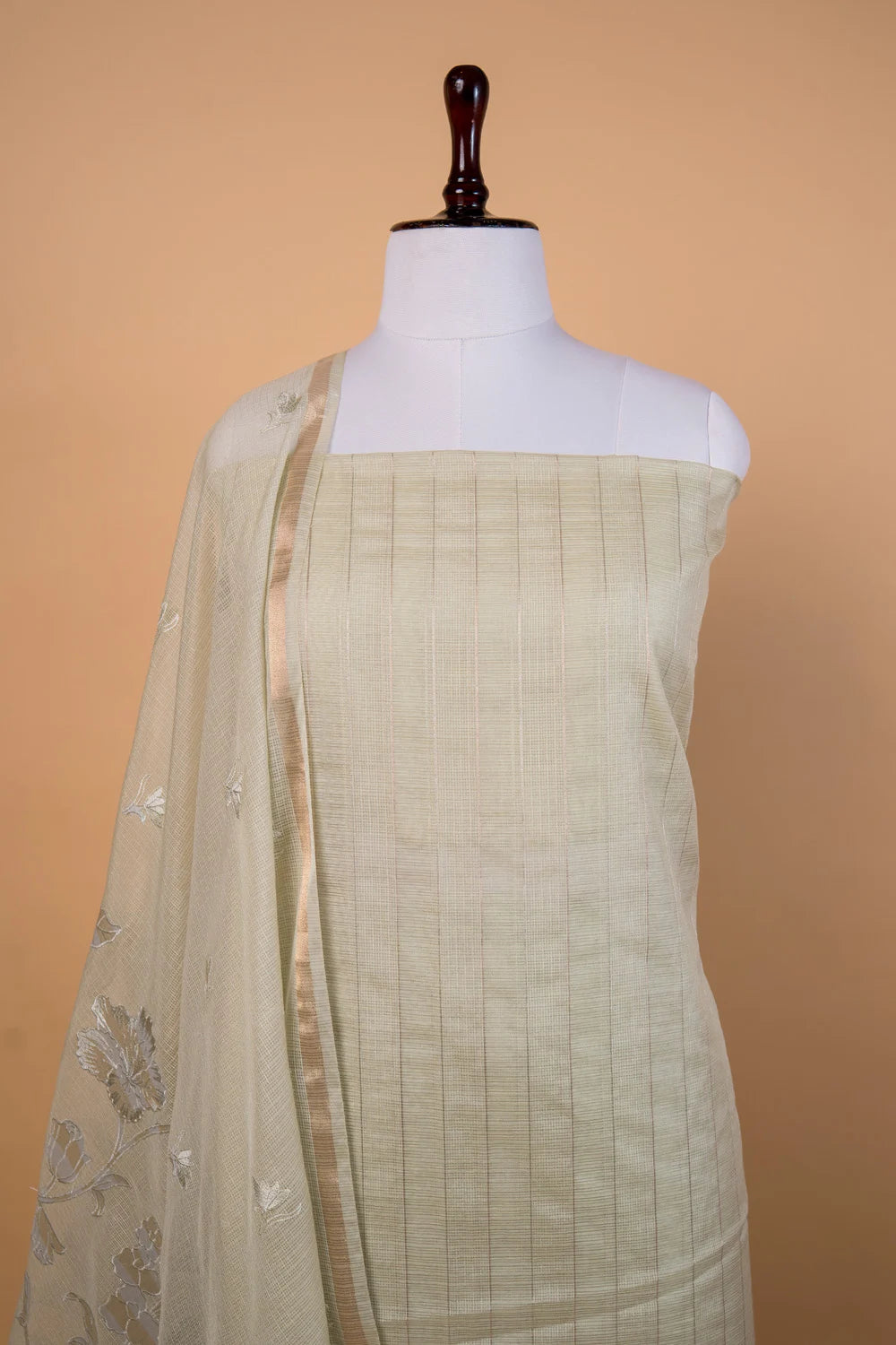 Pista Green Cotton Kota Suit