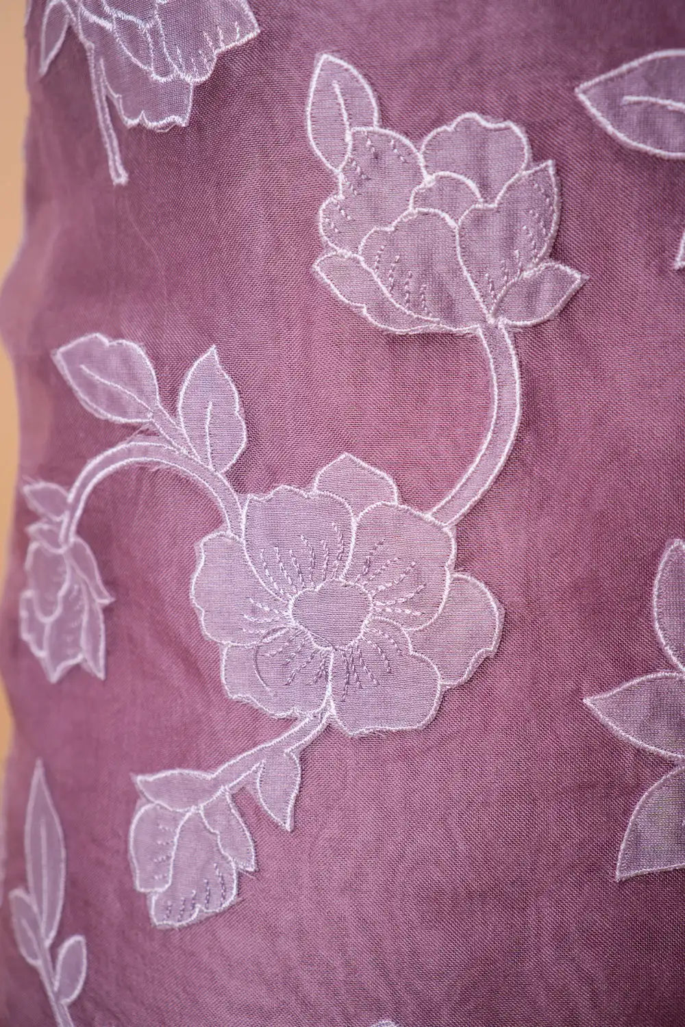 Lavender Applique Organza Suit