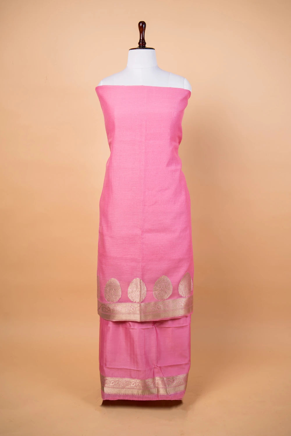 Pink Chanderi Weaving Co-ords
