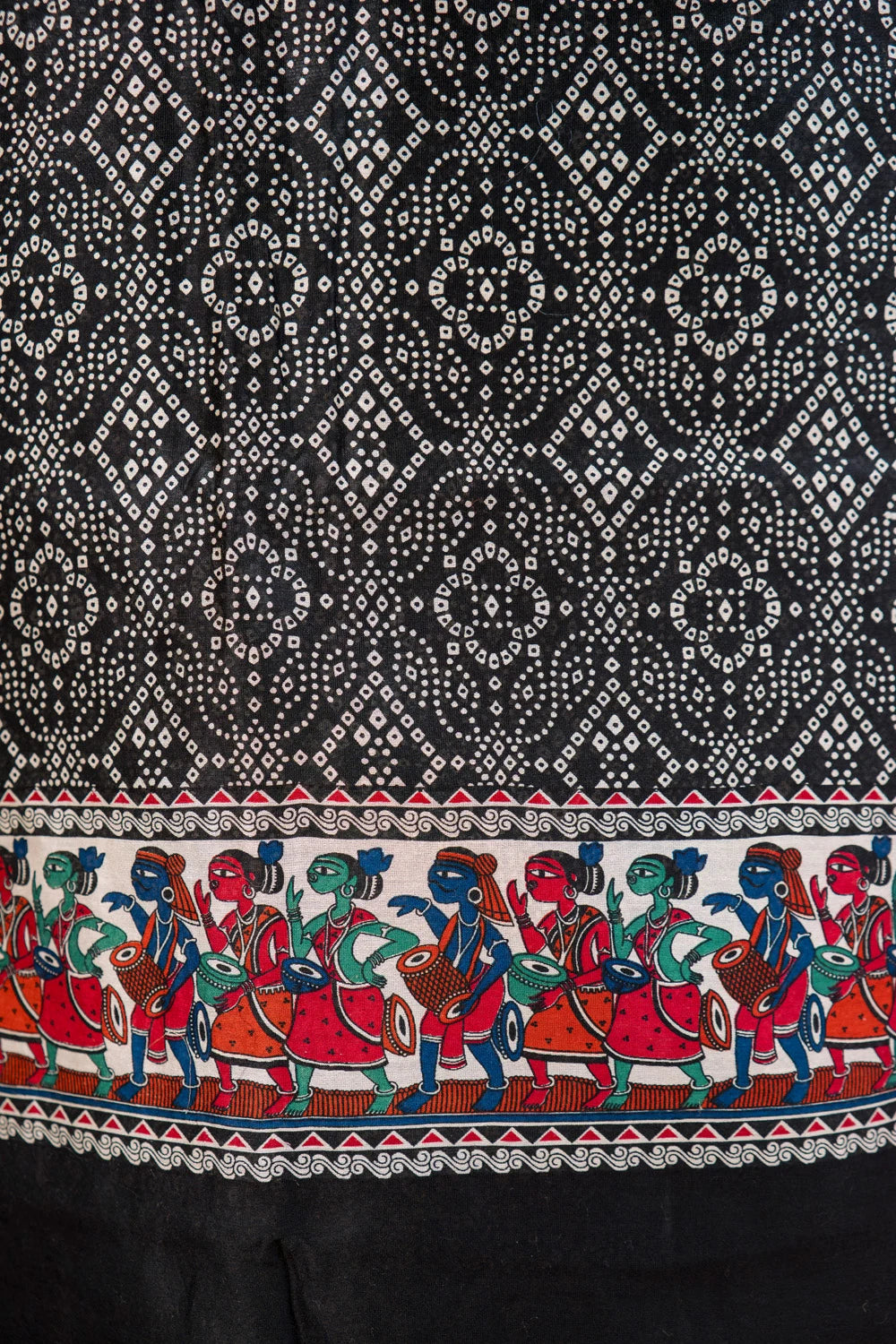 Black Cotton Printed Suit