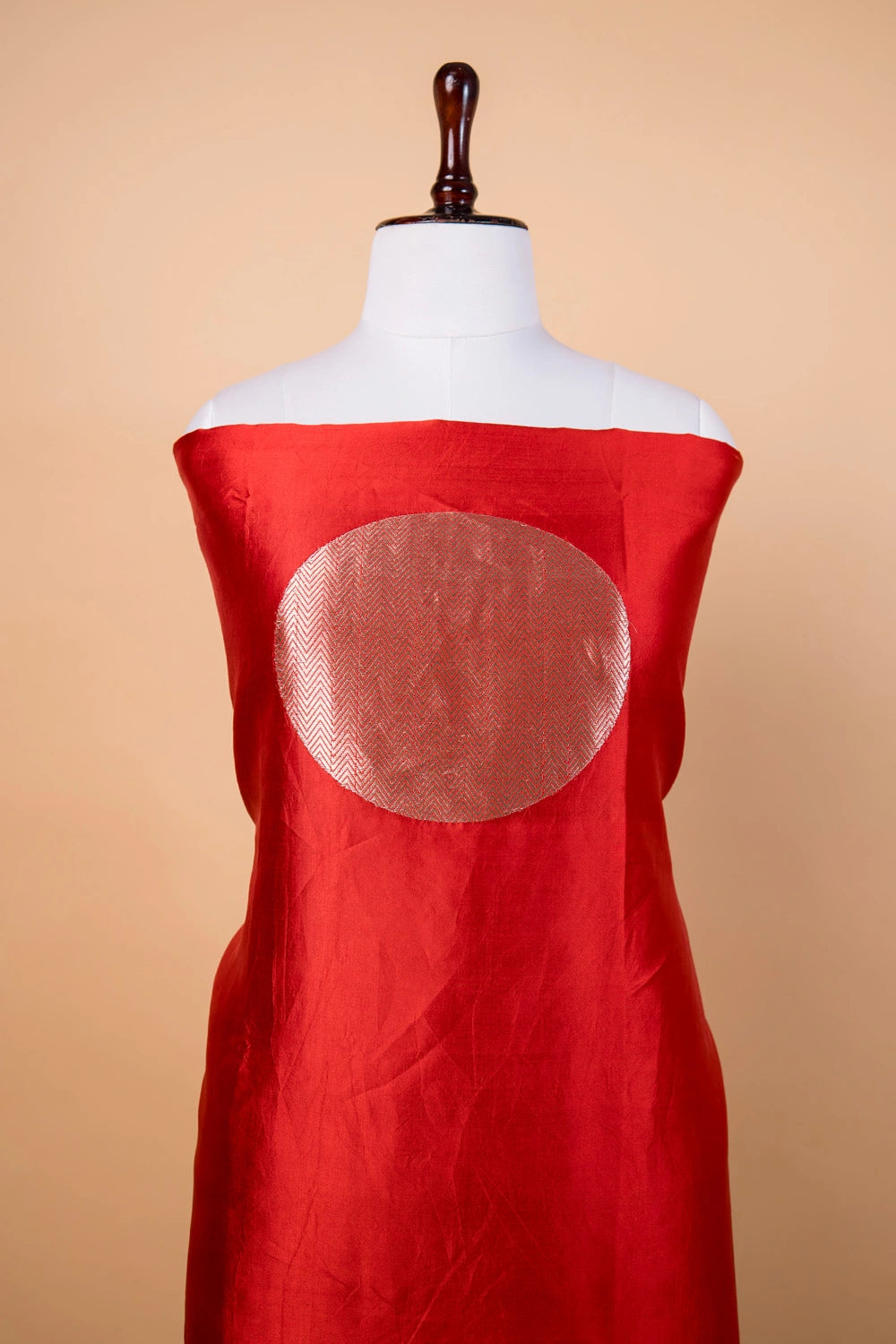 Rich Red Katan Silk Weaving Co-ords