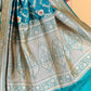 Dark Green Floral Meenedar  Katan Banarasi Silk Saree