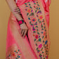 Peach Kadhua Katan Banarasi Silk Saree