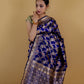 Royal Blue Meenedar Katan Banarasi Silk Saree