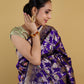 Royal Blue Meenedar Katan Banarasi Silk Saree