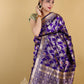 Royal Blue Meenedar Katan Banarasi Silk Saree