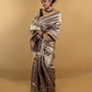 Metallic Grey Woven Tissue Banarasi Silk Saree