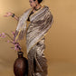 Metallic Grey Woven Tissue Banarasi Silk Saree