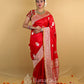 Cherry Red Sona Rupa Kadhua Katan Banarasi Silk Saree