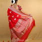 Cherry Red Sona Rupa Kadhua Katan Banarasi Silk Saree