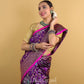 Magenta Multicolor Bird Weaving  Katan Banarasi Silk Saree