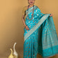 Firozi Blue Meenedar Upada Katan Banarasi Silk Saree