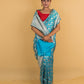 Ocean Blue Uppada Katan Banarasi Silk Saree