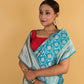 Ocean Blue Uppada Katan Banarasi Silk Saree