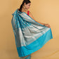 Ocean Blue Uppada Katan Banarasi Silk Saree