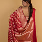 Ethnic Red Katan Banarasi Silk Saree