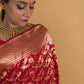 Ethnic Red Katan Banarasi Silk Saree