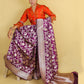 Plum Handwoven Katan Banarasi Silk Saree