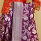 Plum Handwoven Katan Banarasi Silk Saree