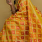 Fine Yellow Rangkat Katan Banarasi Silk Saree