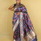 Grey Multi Jamdani Floral Katan Banarasi Silk Saree