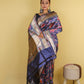 Grey Multi Jamdani Floral Katan Banarasi Silk Saree