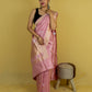 Lemonade Pink Kadhua Katan Banarasi Silk Saree