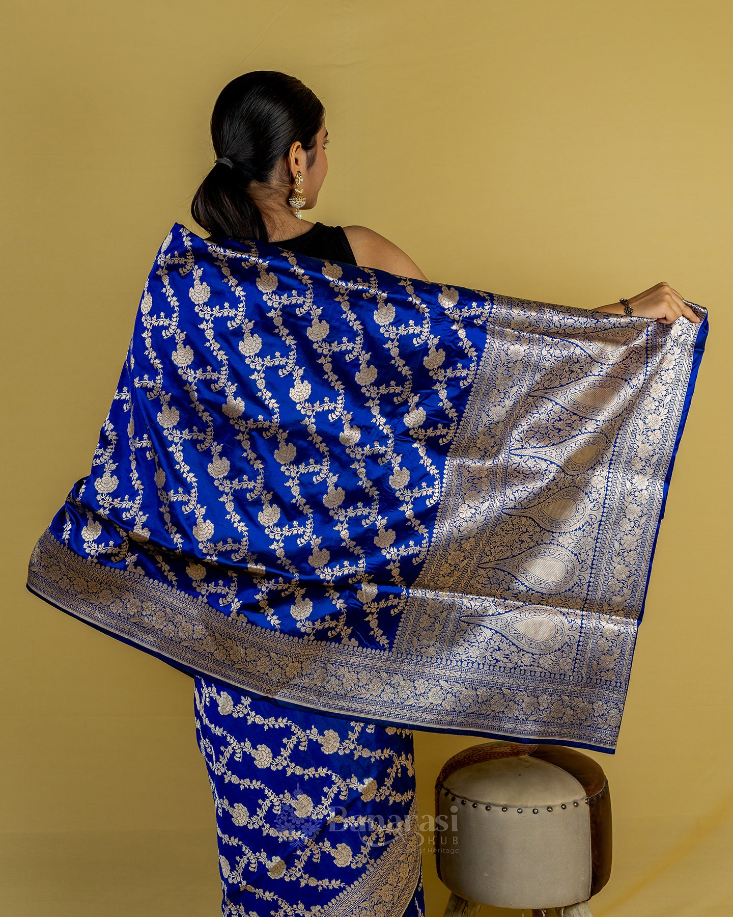 Most Flattering Beige Soft Banarasi Silk Saree With Super Blouse Piece at Rs  1799.00 | Surat| ID: 2852769128630