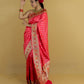 Peach Red Paithani Katan Banarasi Silk