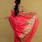 Peach Red Paithani Katan Banarasi Silk