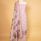 Light Pink Pure Linen Embroidered Suit