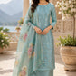 Sea Green Sona Rupa Weaving Puna Silk Suit