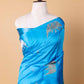 Electric Blue Bird Weaving Raw Mango Silk Saree