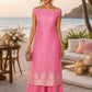 Pink Chanderi Weaving Co-ords
